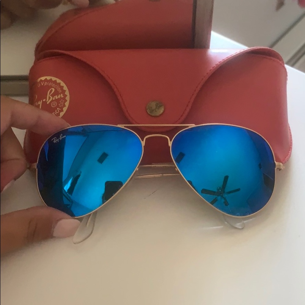 Ray Ban mirrored sunglasses- blue